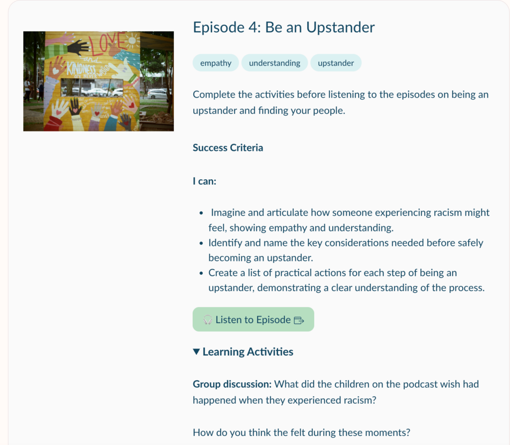 Be an Upstander podcast episode